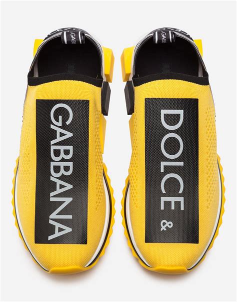 yellow dolce and gabbana sneakers.